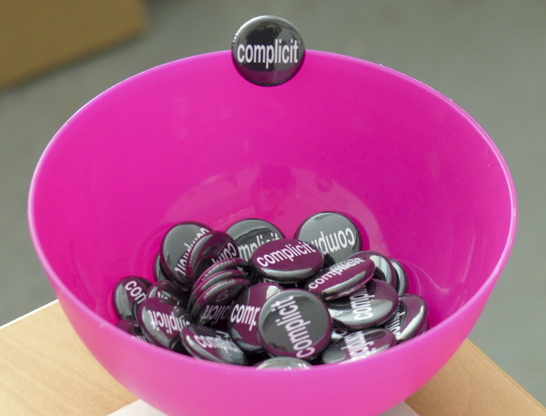 Philip Bradshaw, complicit badges, Open Studio 2018